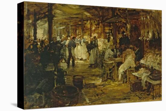 Le marché de la Madeleine-Victor Gilbert-Stretched Canvas