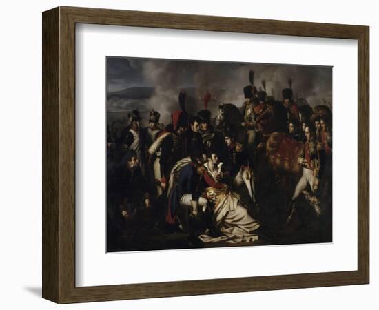 Le maréchal Lannes mortellement blessé près d'Essling le 22 mai 1809 (mort le 31 mai suivant) --Albert-Paul Bourgeois-Framed Giclee Print