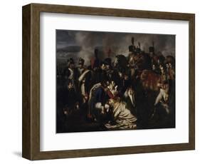 Le maréchal Lannes mortellement blessé près d'Essling le 22 mai 1809 (mort le 31 mai suivant) --Albert-Paul Bourgeois-Framed Giclee Print