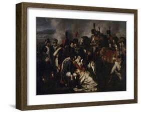 Le maréchal Lannes mortellement blessé près d'Essling le 22 mai 1809 (mort le 31 mai suivant) --Albert-Paul Bourgeois-Framed Giclee Print