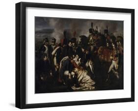 Le maréchal Lannes mortellement blessé près d'Essling le 22 mai 1809 (mort le 31 mai suivant) --Albert-Paul Bourgeois-Framed Giclee Print