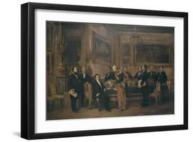 Le maréchal Soult présente à Louis-Philippe la loi de Régence, le 15 août 1842.-Claude Jacquand-Framed Giclee Print