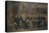 Le maréchal Soult présente à Louis-Philippe la loi de Régence, le 15 août 1842.-Claude Jacquand-Stretched Canvas