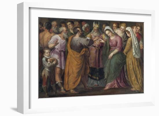 Le Mariage De Marie Et Joseph -The Marriage of Mary and Joseph Par Salviati, Giuseppe (1520-1575).-Giuseppe della Porta Salviati-Framed Giclee Print