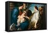 Le Mariage Mystique De Sainte Catherine  (The Mystical Marriage of Saint Catherine) Peinture D' An-Anthony Van Dyck-Framed Stretched Canvas