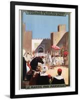 Le Maroc Par Marseille Poster-Maurice Romberg-Framed Giclee Print