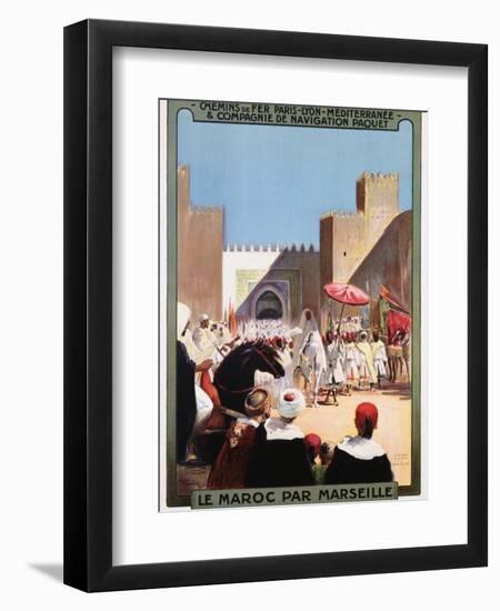 Le Maroc Par Marseille Poster-Maurice Romberg-Framed Giclee Print