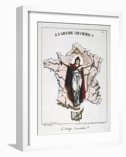 Le Martyr Immortalise!, Allegory of Republican France, 1871-E Courtaux-Framed Giclee Print