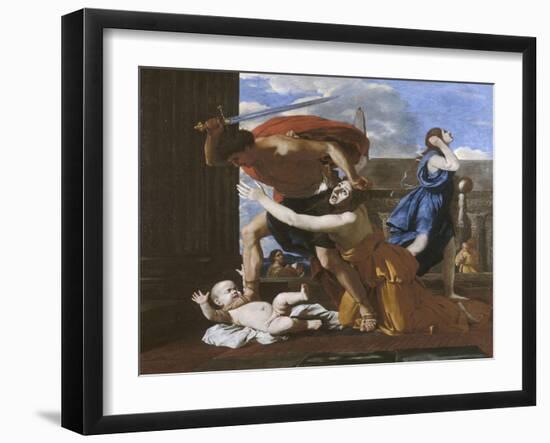 Le massacre des innocents-Nicolas Poussin-Framed Giclee Print