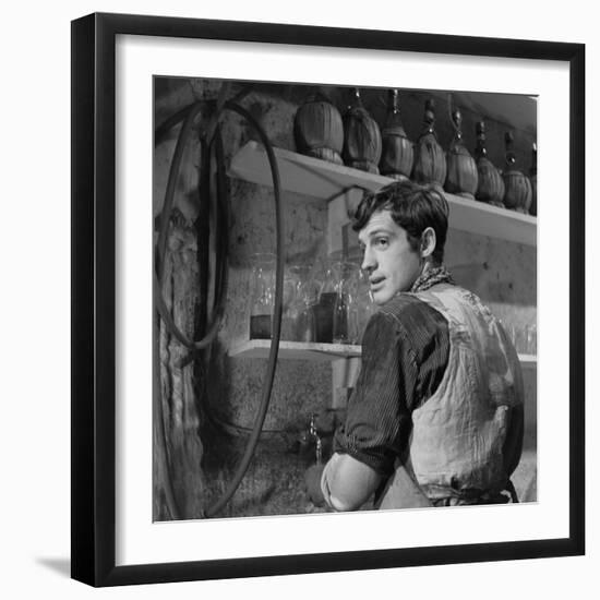 Le Mauvais Chemin LA VIACCIA by MauroBolognini with Jean-Paul Belmondo, 1961 (b/w photo)-null-Framed Photo