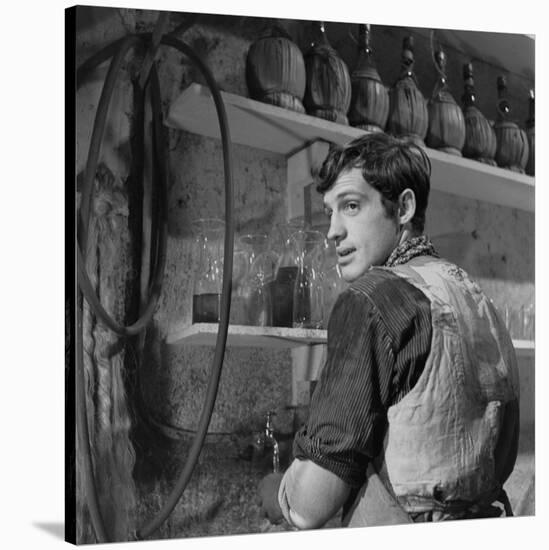 Le Mauvais Chemin LA VIACCIA by MauroBolognini with Jean-Paul Belmondo, 1961 (b/w photo)-null-Stretched Canvas