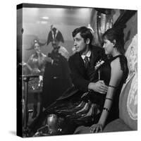 Le Mauvais Chemin LA VIACCIA by MauroBolognini with Jean-Paul Belmondo and Claudia Cardinale, 1961 -null-Stretched Canvas