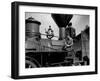 Le mecano by la General THE GENERAL by and with Buster Keaton, 1927 (b/w photo)-null-Framed Photo