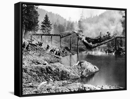 Le Mecano by la General THE GENERAL by and with Buster Keaton, 1927 (b/w photo)-null-Framed Stretched Canvas