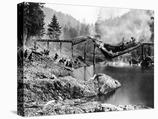 Le Mecano by la General THE GENERAL by and with Buster Keaton, 1927 (b/w photo)-null-Stretched Canvas