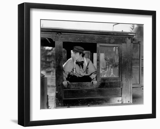 Le Mecano by la General THE GENERAL by and with Buster Keaton, 1927 (b/w photo)-null-Framed Photo