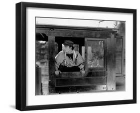 Le Mecano by la General THE GENERAL by and with Buster Keaton, 1927 (b/w photo)-null-Framed Photo