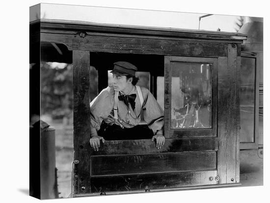 Le Mecano by la General THE GENERAL by and with Buster Keaton, 1927 (b/w photo)-null-Stretched Canvas