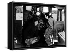 Le mecano by la General THE GENERAL by and with Buster Keaton, Marion Mack, 1927 (b/w photo)-null-Framed Stretched Canvas