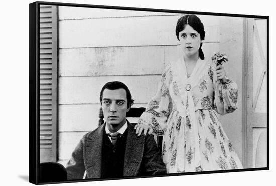 Le mecano by la General THE GENERAL by and with Buster Keaton, Marion Mack, 1927 (b/w photo)-null-Framed Stretched Canvas