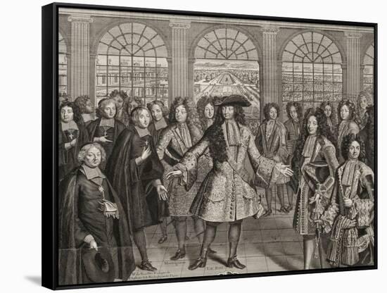 Le mérite récompensé par Louis Le Grand dans la distribution des dignitées de l'église et des-null-Framed Stretched Canvas