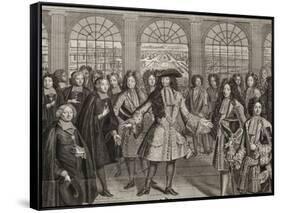 Le mérite récompensé par Louis Le Grand dans la distribution des dignitées de l'église et des-null-Framed Stretched Canvas