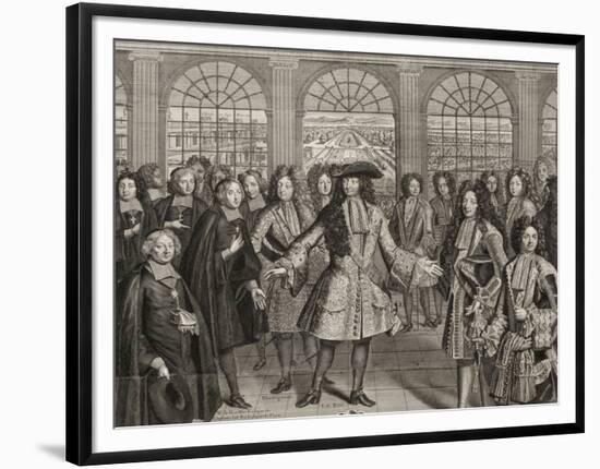 Le mérite récompensé par Louis Le Grand dans la distribution des dignitées de l'église et des-null-Framed Premium Giclee Print