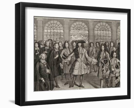 Le mérite récompensé par Louis Le Grand dans la distribution des dignitées de l'église et des-null-Framed Giclee Print