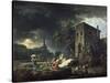 Le Midi, une tempête ou les laveuses-Claude Joseph Vernet-Stretched Canvas