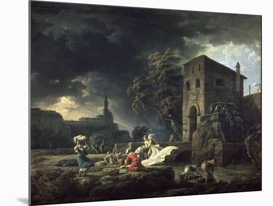 Le Midi, une tempête ou les laveuses-Claude Joseph Vernet-Mounted Giclee Print