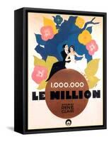 Le Million, Rene Lefevre, Annabella, French poster art, 1931-null-Framed Stretched Canvas