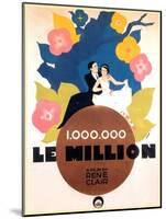 Le Million, Rene Lefevre, Annabella, French poster art, 1931-null-Mounted Art Print