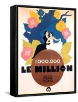 Le Million, Rene Lefevre, Annabella, French poster art, 1931-null-Framed Stretched Canvas