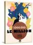 Le Million, Rene Lefevre, Annabella, French poster art, 1931-null-Stretched Canvas