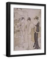 Le mois de juin, mois où l'on attend le vent-Torii Kiyonaga-Framed Giclee Print