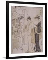 Le mois de juin, mois où l'on attend le vent-Torii Kiyonaga-Framed Giclee Print