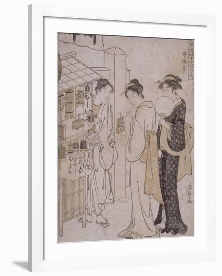 Le mois de juin, mois où l'on attend le vent-Torii Kiyonaga-Framed Giclee Print