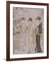 Le mois de juin, mois où l'on attend le vent-Torii Kiyonaga-Framed Giclee Print