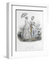 Le Moniteur de la mode (planche 50): sans titre (toilettes d'été pour dame)-Jules David-Framed Giclee Print