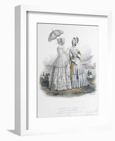 Le Moniteur de la mode (planche 50): sans titre (toilettes d'été pour dame)-Jules David-Framed Giclee Print