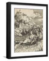 Le monstre marin (L'Enlèvement d'Amymoné)-Albrecht Dürer-Framed Giclee Print