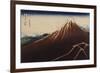 Le Mont Fuji sous l'orage avec des éclairs-Katsushika Hokusai-Framed Giclee Print