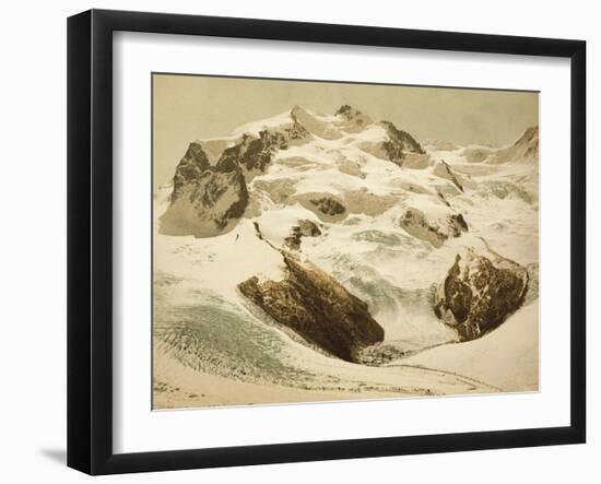 Le mont Rose, paysage de montagne-null-Framed Giclee Print