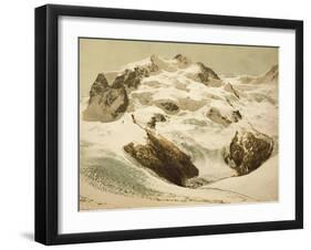 Le mont Rose, paysage de montagne-null-Framed Giclee Print