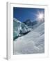 Le Montenvers, Winter Mer de Glace Glacier Ice Cave, Mont Blanc, France-Walter Bibikow-Framed Photographic Print
