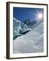 Le Montenvers, Winter Mer de Glace Glacier Ice Cave, Mont Blanc, France-Walter Bibikow-Framed Photographic Print