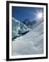 Le Montenvers, Winter Mer de Glace Glacier Ice Cave, Mont Blanc, France-Walter Bibikow-Framed Photographic Print