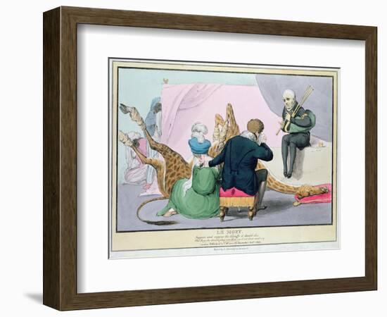 Le Mort', George IV (1762-1830), Caricature of the King Grieving the Death of the Giraffe-John Doyle-Framed Giclee Print