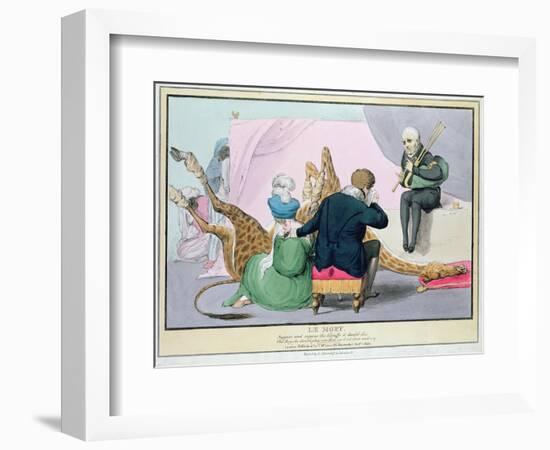 Le Mort', George IV (1762-1830), Caricature of the King Grieving the Death of the Giraffe-John Doyle-Framed Giclee Print