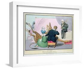 Le Mort', George IV (1762-1830), Caricature of the King Grieving the Death of the Giraffe-John Doyle-Framed Giclee Print